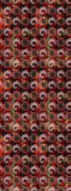 Küçük bir çiçekte eskiz deseni. Hoş bir çiçek geçmişi var. Güzel kumaş deseni. Raster illüstrasyonu.