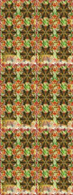 Tekrarlayan elementlerle kusursuz soyut arkaplan. Kahverengi ve altın desenli. Zarif raster klasik desen.