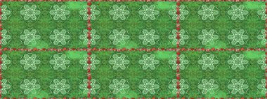 Yumuşak, yeşil ve nötr renklerde bahar çiçekleri. Raster deseni. Raster illüstrasyonu. Patlayan çiçekler soyut yerleştirilmiş.