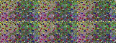 Yeşil ve nötr renklerde çiçekler. Tropik, dikişsiz çiçek deseni. Raster illüstrasyonu.