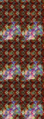 Kahverengi renkte kahverengi papatya deseni. Raster illüstrasyonu. Kahverengi renklerde.