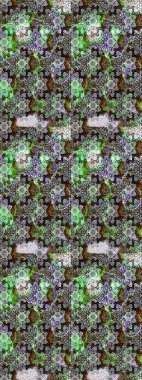 Gri renkli çiçekler. Elle boyanmış suluboya resim çizimi çiçekler ve bitkiler.