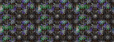 Siyah kıvırcık çiçekler siyah renkte şekillenir. Klasik çiçek tasarımı elementleri. Raster illüstrasyonu.