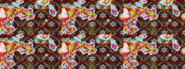 Şekil verilmiş çiçeklerle eskiz deseni. Süslü zentangle çizim dokusu, soyut çiçeklerle süslenmiş. Çiçek deseni duvar kağıdı, şablon dolguları ve web sayfası arkaplanı için kullanılabilir.