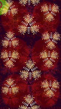 Kırmızıda çiçekler. Raster hisseleri. Eskiz arkaplan modeli. Suluboya, elle çizilmiş.