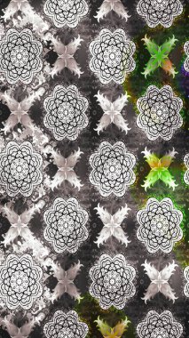 Parlak çiçekli kolaj çiçekleri gridir. Çiçekli zambakların eskiz geçmişi. Çiçek tasarımı için inanılmaz kolaj cennet tarzı..