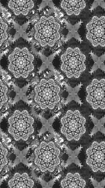 Klasik çiçekler. El çizimi, soyut ve süslü elementler. Yaz çiçekleri teması. Gri renkler. Suluboya resim taklit Raster illüstrasyonu.