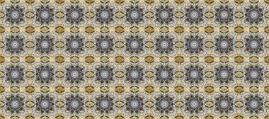 Altın desenli gri, bej ve nötr renklerde altın elementler. Barok tarzında duvar kağıdı tasarımı için kusursuz damaske deseni arkaplanı. Süslü raster dekorasyonu.