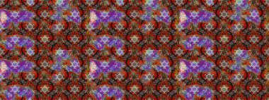 Renkli çizim kalıbı. Raster illüstrasyonu. Çiçek duvar kâğıdı. Kahverengi renkli şirin tekstil. Çiçek arka planı.