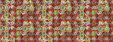 Tarafsız renklerde çiçekler. Renkli Bahar Teması eskiz kalıbı. Düz Çiçek Elementleri Tasarımı. Raster illüstrasyonunda çiçek deseni çizimi.