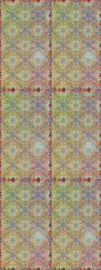 Kusursuz Chichi kumaş deseni. Renkli Bahar Temalı Kusursuz Arkaplan. Raster illüstrasyonu. Çiçek deseni. Düz Çiçek Elementleri Tasarımı.