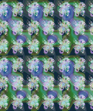 Sabıka fotoğraflarında, bebek kıyafetlerinde, duvar kâğıtlarında, paket kutularında falan kullanılabilir. Zarif, parlak ve eskiz yeşil çiçek deseni tasarımı.