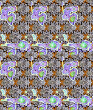 Raster illüstrasyonu. Raster deseni. Küçük çiçekteki sevimli çiçek deseni. Gri renkte yaz çiçekleri.