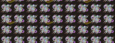 Hediye ambalaj kağıdı, tebrik kartları, posterler ve pankart tasarımı. Raster düz çiçek çizim deseni. Gri renkli çiçekler.