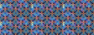 Güzel karalamalı çiçek desenli çizim. Raster illüstrasyonu. Güzel kumaş deseni. Küçük çiçekte sevimli çiçek deseni var..