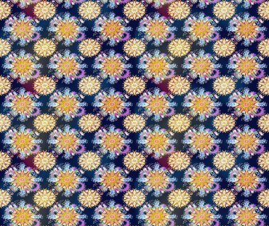 Mavi renkli çiçekler. Renkli mavi çizim kalıbı. Tekstil ve kapak tasarımı için mükemmel. Elle çizilmiş sonbahar çiçeği deseni. Doodle tarzı.