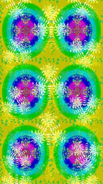 Düz Çiçek Elementleri Tasarımı. Raster illüstrasyonu. Şirin çiçek elementleri. Taslak desenli, modaya uygun kumaş deseni. Renkli Bahar Teması çizim şablonu.