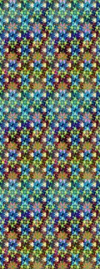 Renkli çizim kalıbı. Mavi renkli şirin tekstil tarzında. Çiçek duvar kâğıdı. Raster illüstrasyonu. Çiçek arka planı.