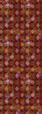 Suluboya çiçekli çiçek deseni. Raster illüstrasyonu. Kahverengi renkli güzel tekstil.