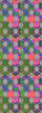 Tişörtsüz arka plan deseni. Tropik çiçekler. Yeşil renkte çiçekler.