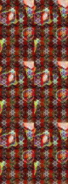 Kahverengi renkte güzel çiçekler, suluboya desenli, duvar kağıdı, kart ya da kumaş için fayanslı eskizler. Raster..