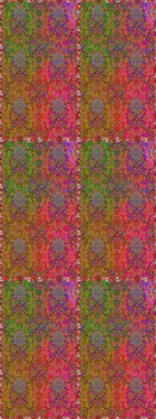 Sevimli çiçek raster deseni. Kahverengi ve yeşil renkli çiçekler. Renkli Bahar Temalı Kusursuz Arkaplan. Düz Çiçek Elementleri Tasarımı.