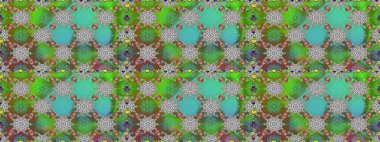 Raster Güzel kumaş deseni. Raster suluboya deseni, narin çiçekler, yeşil ve gri çiçekler, tebrik kartı şablonu..