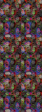 Raster çiçek desenli çiçek deseni, yapraklar, dekoratif elementler, sıçrama, lekeler, el çizimi kontur çizgileri ve Doodle çizim stili, grafik raster çizim çizimi.