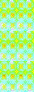 El çizimi çiçek çizimi deseni (fayans). Tekstil için suluboya eskiz deseni. Şirin çiçekli, desenli, yeşil renkli çizim deseni.