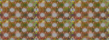 El çizimi çiçekli, soyut, pürüzsüz desen. Kahverengi ve gri renkli çiçekler. Raster illüstrasyonu.