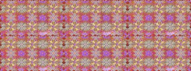 Raster Çiçek İllüstrasyonu güzel tekstil. Tarafsız ve pembe renklerde etnik çiçeklerle kusursuz bir desen..