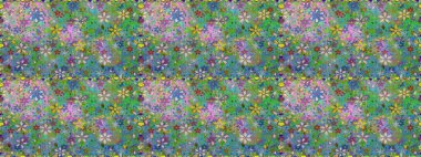 Moda baskıları için zarif bir şablon. Küçük çiçekte güzel bir desen. Kusursuz. Çiçekli bahar çiçekleri. Küçük renkli çiçekler. Motley illüstrasyonu.