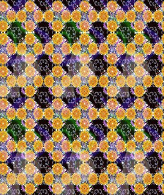 Renkli Yaz Temalı eskiz kalıbı. Düz Çiçek Elementleri Tasarımı. Çiçekli eskiz çizimi. Sarı renkte çiçekler.