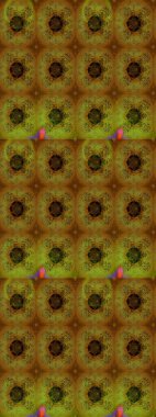 Kahverengi renkli çiçekler. Raster illüstrasyonu. El çizimi çiçekli soyut çizim deseni.