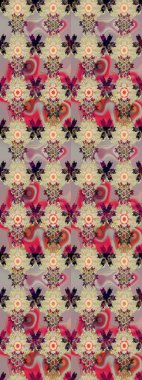 Raster illüstrasyonu. Soyut çiçek çizim kalıbı arka planı. Bej renklerde. Küçük çiçekteki sevimli çiçek deseni. Raster deseni.