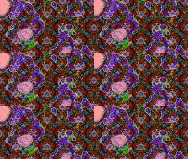 Karalama çiçeği. Raster illüstrasyonu. Güzel kumaş deseni. Renkli Bahar Teması eskiz kalıbı. Zentangle soyut çiçekleri. Düz Çiçek Elementleri Tasarımı.