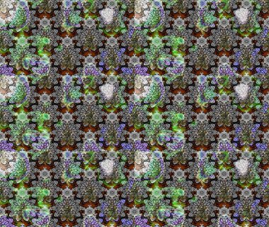 Şirin, zarif çiçekler Raster illüstrasyonu. Yapraklı çizim şekli. Davetiye ve kartpostal tasarımı için dekoratif çiçek unsurları. Poster ya da kapak için arka plan. Tekstil için figür.