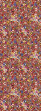 Renkli Yaz Temalı Kusursuz Arkaplan. Düz Çiçek Elementleri Tasarımı. Sevimli çiçek raster deseni. Modaya uygun kumaş deseni.