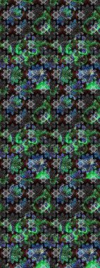 Düz Çiçek Elementleri Tasarımı. Raster. Renkli Bahar Teması çizim şablonu.