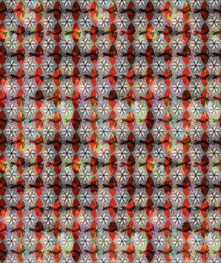 Robot resim. Raster illüstrasyonu. Gri renkli çiçekler. Şirin çiçek elementleri..