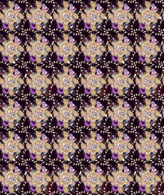 Renkli Bahar Teması eskiz kalıbı. Raster illüstrasyonundaki çiçek desenli çizim. Güzel kumaş deseni. Düz Çiçek Elementleri Tasarımı.