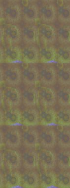 Raster illüstrasyonundaki çiçek desenli çizim. Suluboya tarzında kahverengi renkte çiçekler.