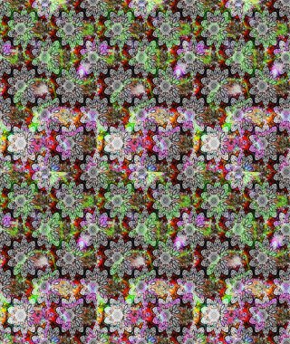 Motley illüstrasyonu. Çiçekli bahar çiçekleri. Küçük renkli çiçekler. Küçük çiçekte güzel bir desen. Moda baskıları için zarif bir şablon.