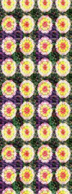 Güzel kumaş deseni. Raster suluboya deseni, narin çiçekler, sarı çiçekler, tebrik kartı şablonu..