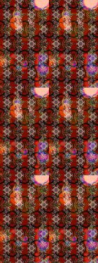 Çiçek deseni. Raster illüstrasyonu. Chichi 'nin kumaş kalıbını çiz. Renkli Bahar Teması eskiz kalıbı. Düz Çiçek Elementleri Tasarımı.