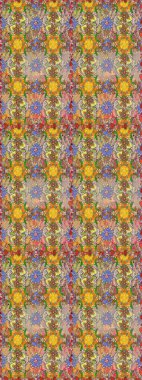 Raster illüstrasyonu. Tekstil ya da kitap kapakları, imalat, duvar kağıtları, baskı, hediye paketi ve yapıştırma kitabı için çiçeksiz arka plan. Küçük ölçekli çiçeklerdeki basit sevimli desen.