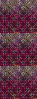 Raster düz çiçek çizim deseni. Mor renkli çiçekler. Tasarım hediye paketi, tebrik kartları, posterler ve afiş tasarımı.