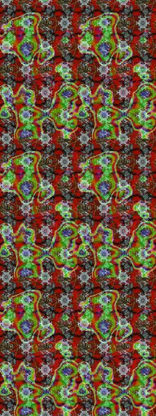 Çiçeksel fantezi tasarımı ve parlak bir arka plan çizimi. Renkli Bahar Teması eskiz kalıbı. Düz Çiçek Elementleri Tasarımı.