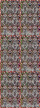 Gri ve kahverengi renkli şirin çiçekler. Raster illüstrasyonu. Küçük çiçekli basit, dikişsiz desen. Moda baskısı, albüm, ambalaj kağıdı, duvar kağıdı için zarif dekoratif süslemeler..