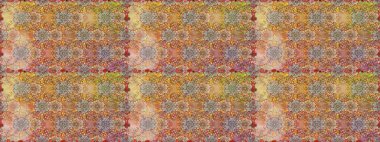 Raster Hip kumaş deseni. Kusursuz Vintage Çiçek Deseni.